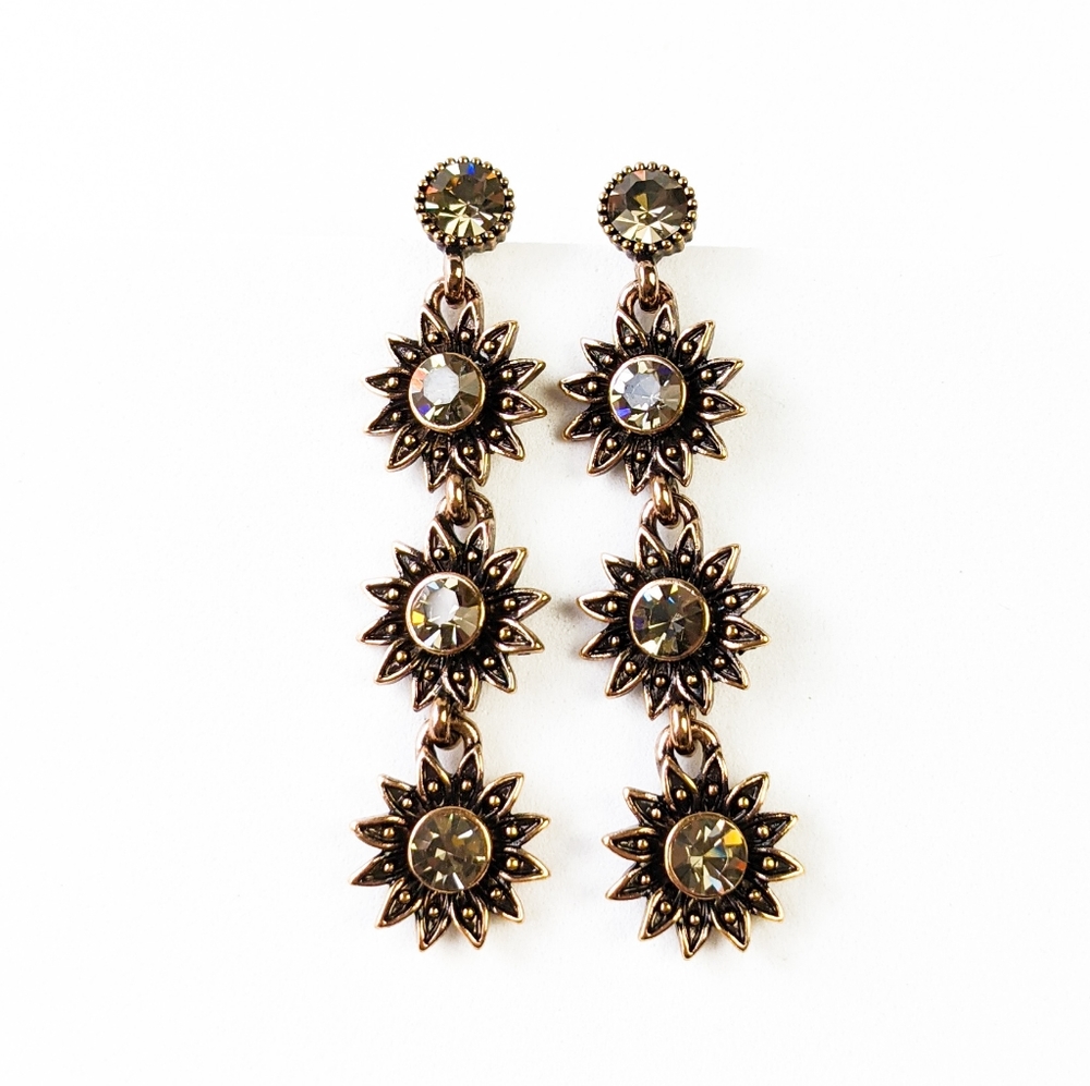 🦋LAST🦋 NWT Lovoda Sunflower Drop Earrings